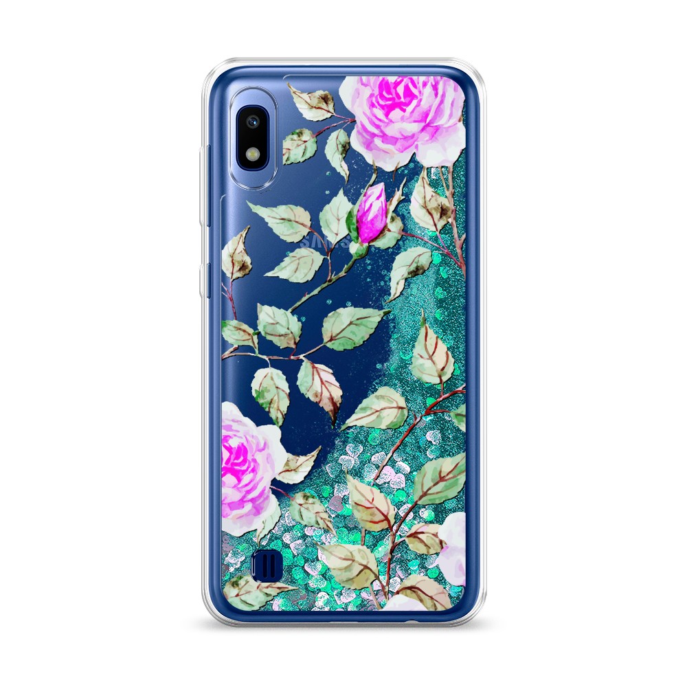 

Жидкий чехол с блестками "Цветочная фантазия 7" на Samsung Galaxy A10