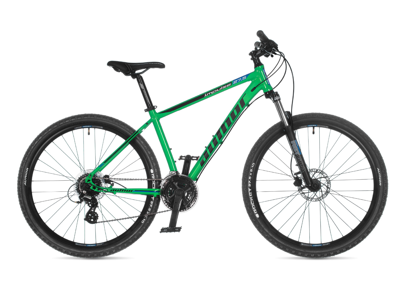 Горный (MTB) велосипед Author Impulse 27.5 (2022), зелено-черный, рама 19