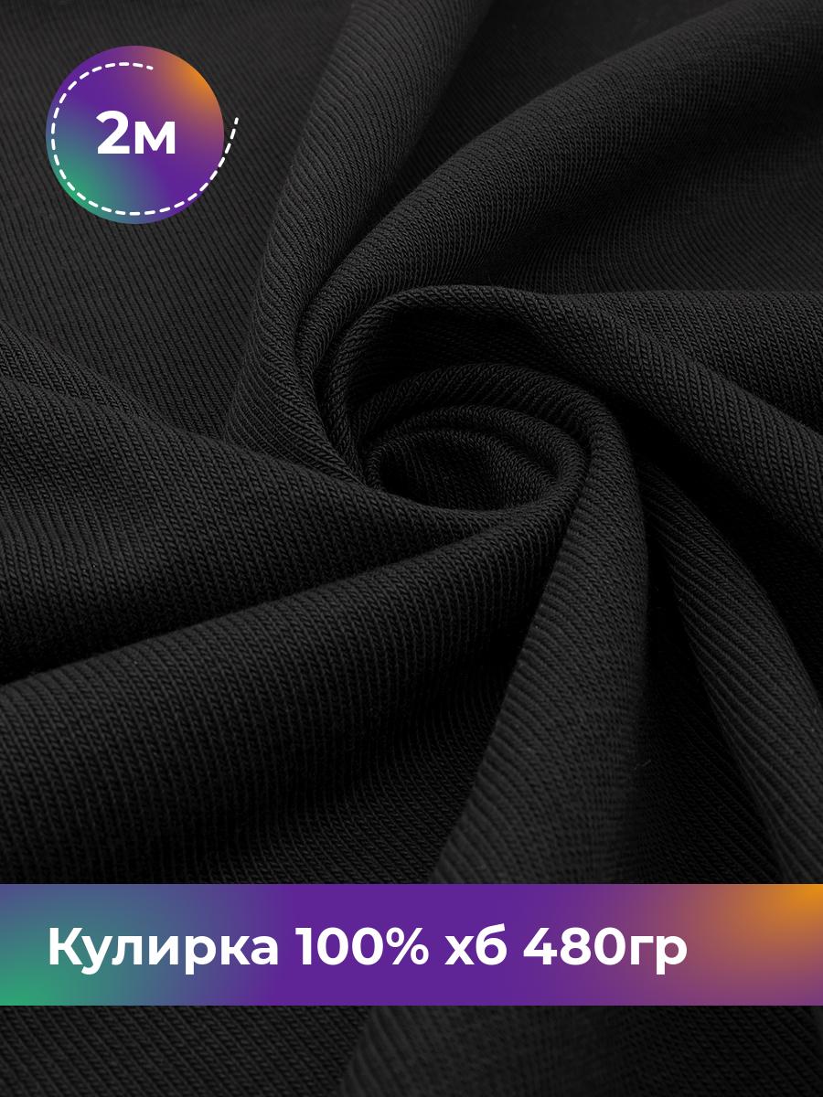 

Ткань Кулирка 100% хб Shilla, отрез 2 м * 160 см черный 2_22304.001, 18100871
