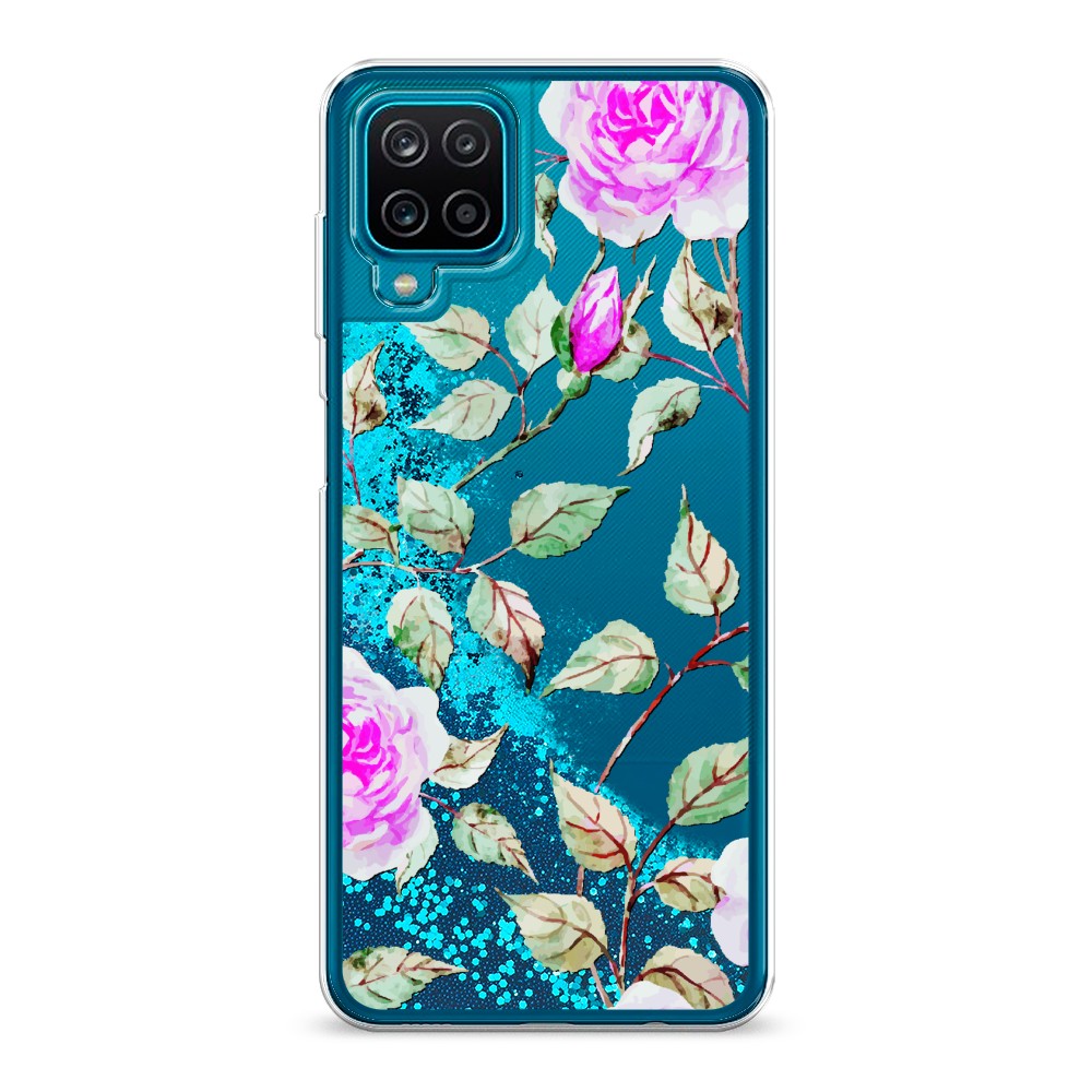 

Жидкий чехол с блестками "Цветочная фантазия 7" на Samsung Galaxy A12, 2101693-1