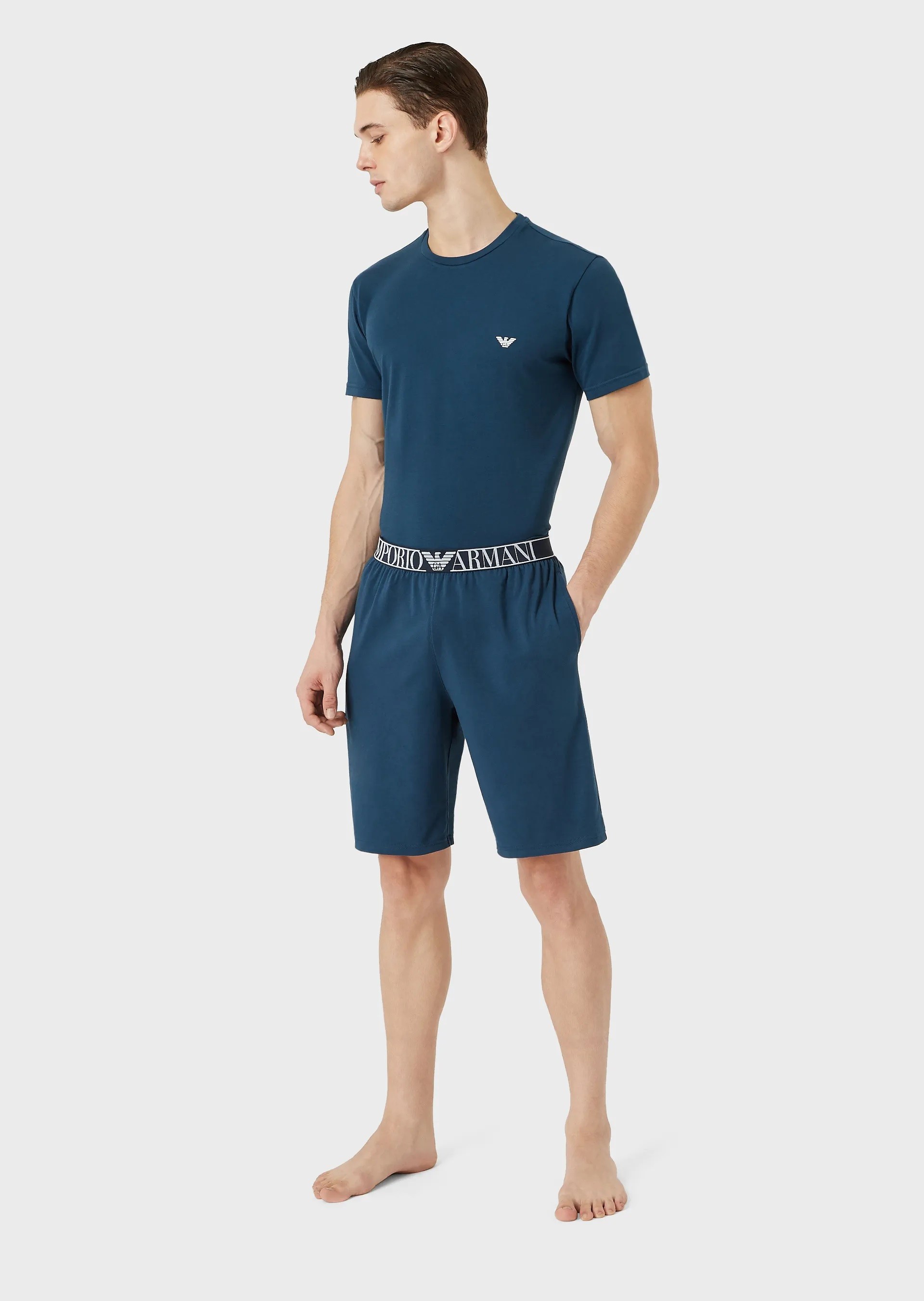 

Пижама мужская EA Underwear 1115731A720 синяя 48 RU, Синий, 1115731A720