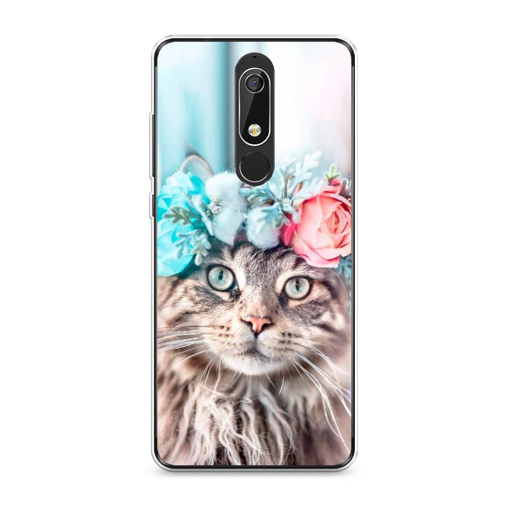 

Чехол Awog "Кот в венке" для Nokia 5.1, 121750-2