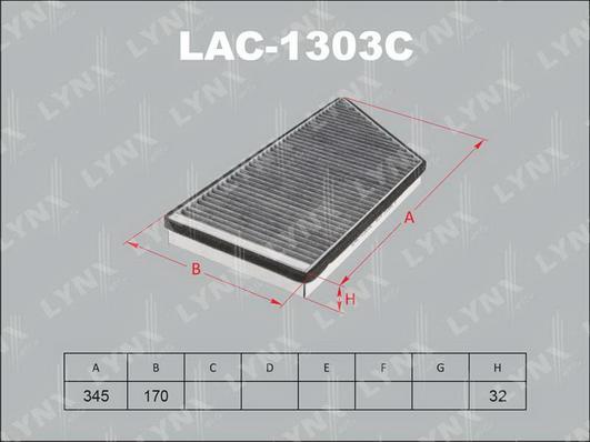 

Фильтр воздушный салона LYNXAUTO lac1303c