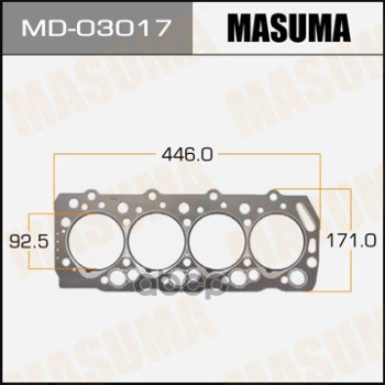 

Прокл.Гбц Mitsubishi Pajero,L200,L300,L400 2.5td Mot.4d56 1.50mm Masuma арт. MD-03017