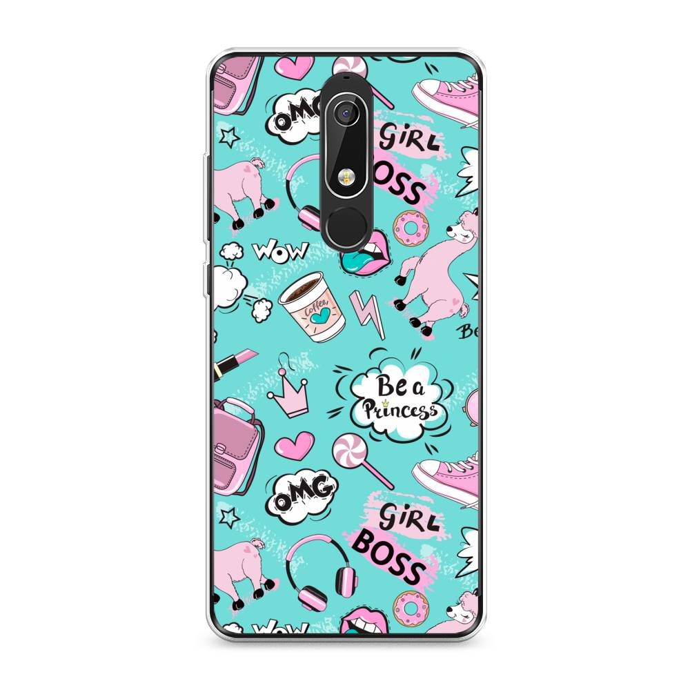 

Чехол Awog "Стильная лама" для Nokia 5.1, 121750-1