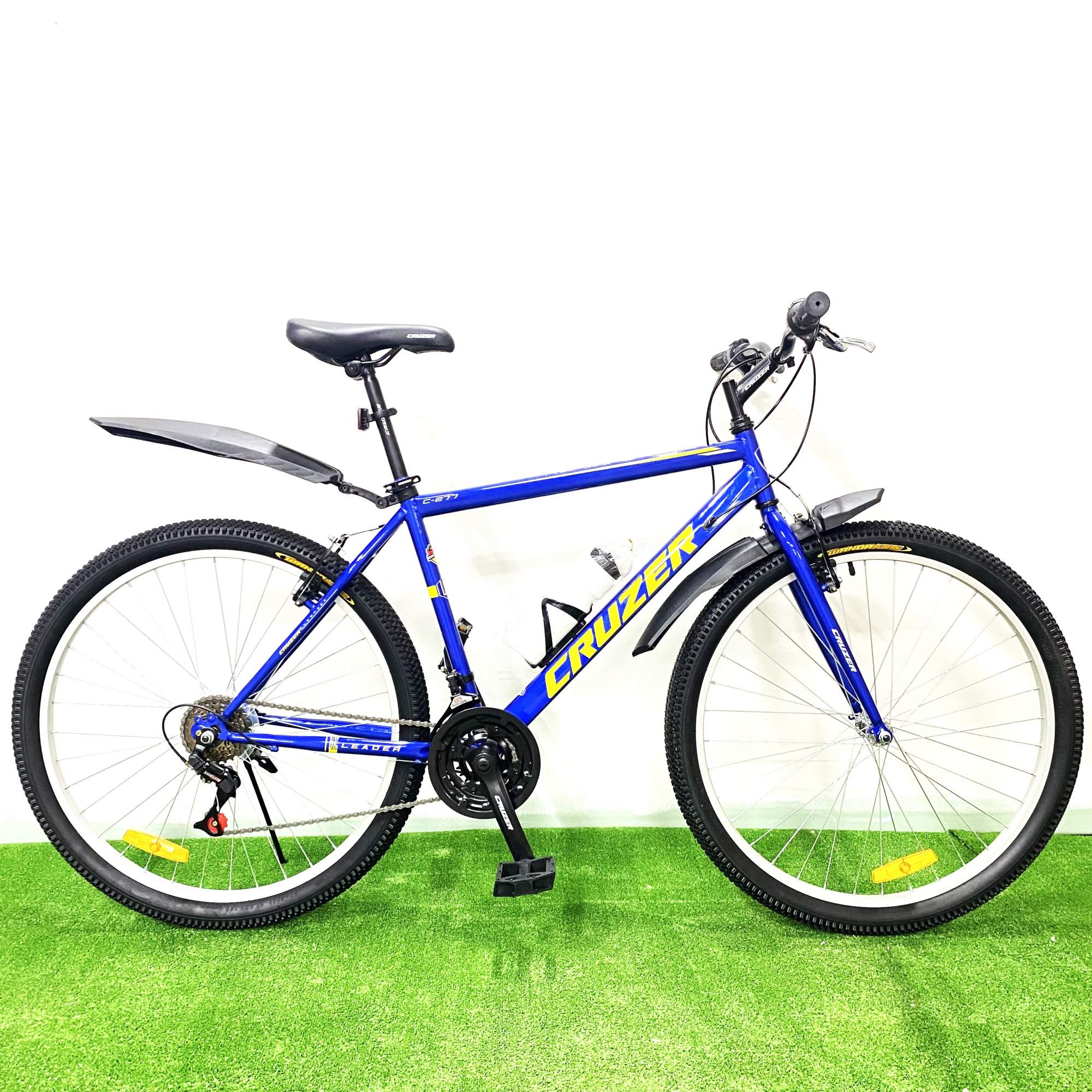 Городской велосипед CRUZER 277 синий, колеса 27.5, скоростей 18, рост 160-190