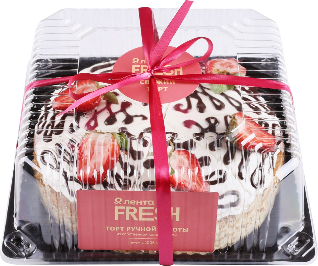 Торт Блинный со сливочно-творожным кремом и вишневой начинкой