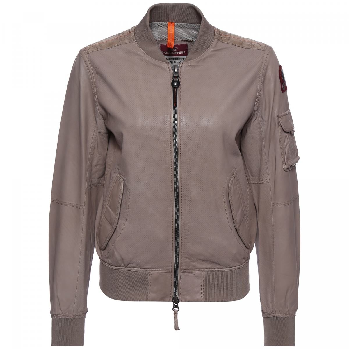 

Бомбер женский Parajumpers LE32FLEURLEATHER коричневый 44 RU, LE32FLEURLEATHER