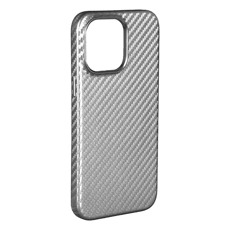 

Чехол iPhone 15 Pro MAX Mag Noble Collection Carbon K-DOO, серебристый (IS798800)