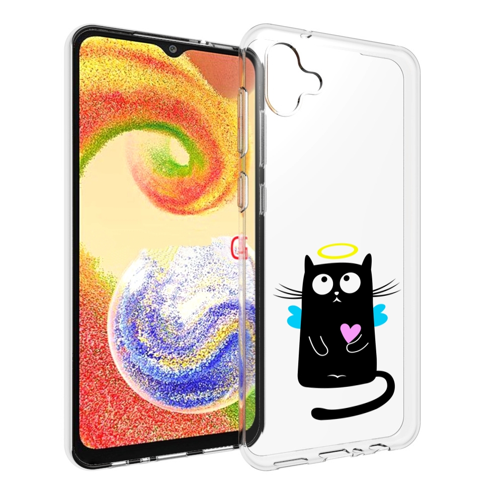 

Чехол MyPads Кот ангелок для Samsung Galaxy A04, Прозрачный, Tocco
