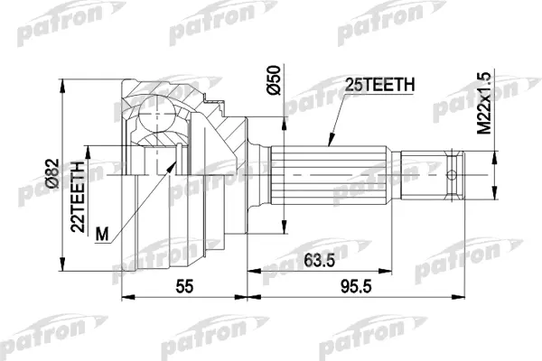 

PATRON ШРУС PATRON PCV1026