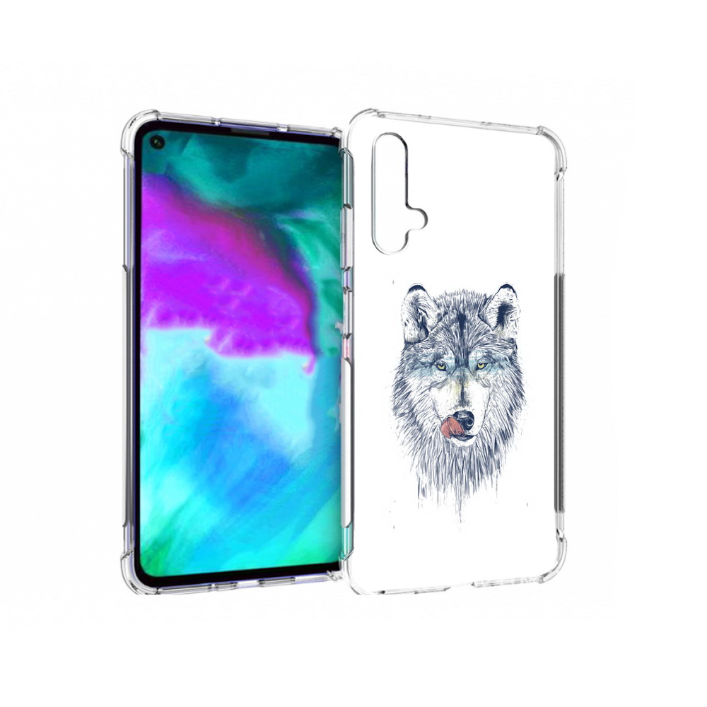 

Чехол бампер MyPads голодгый волк для Huawei nova 5T противоударный, Прозрачный, Tocco
