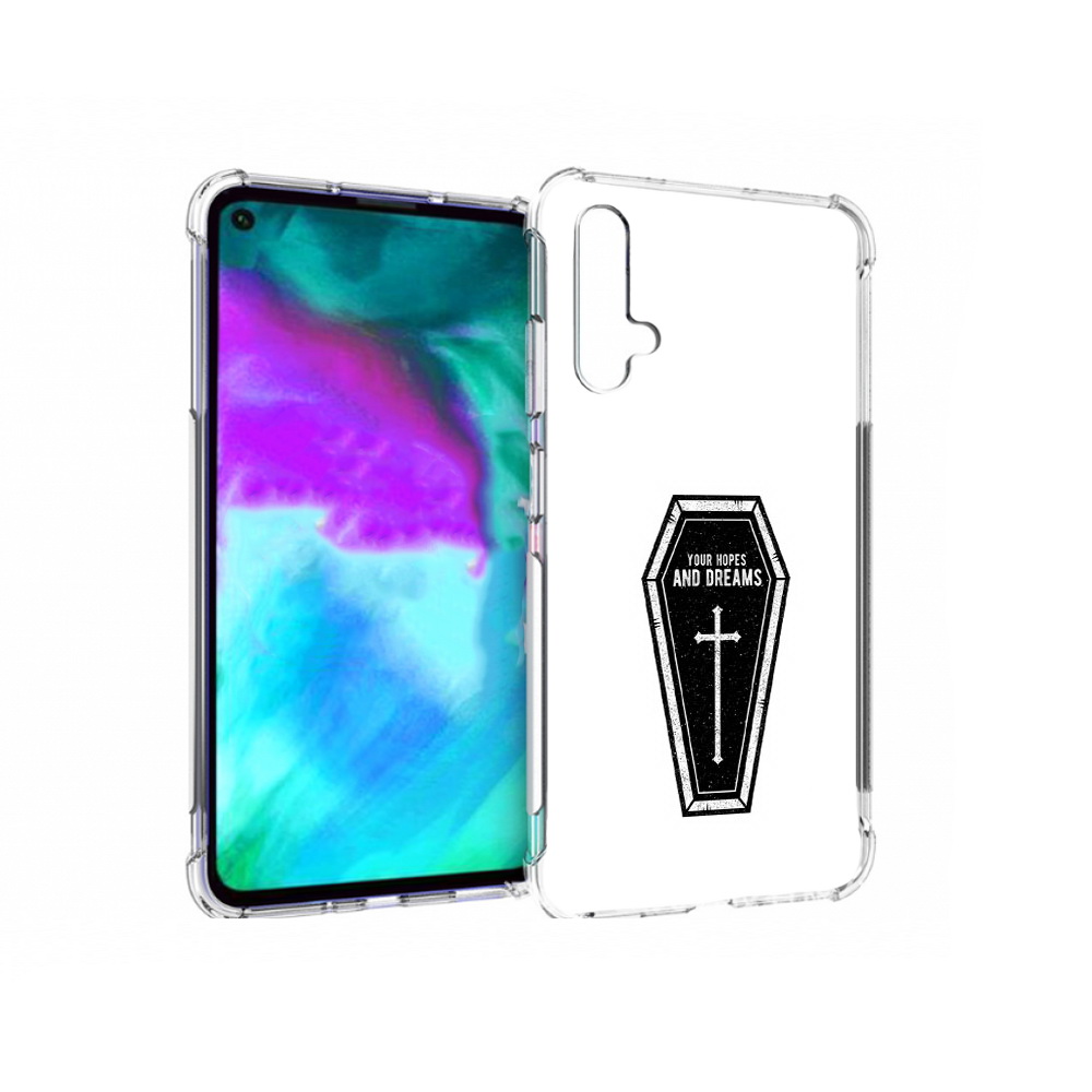 

Чехол бампер MyPads гроб с мечтами для Huawei nova 5T противоуда, Прозрачный, Tocco
