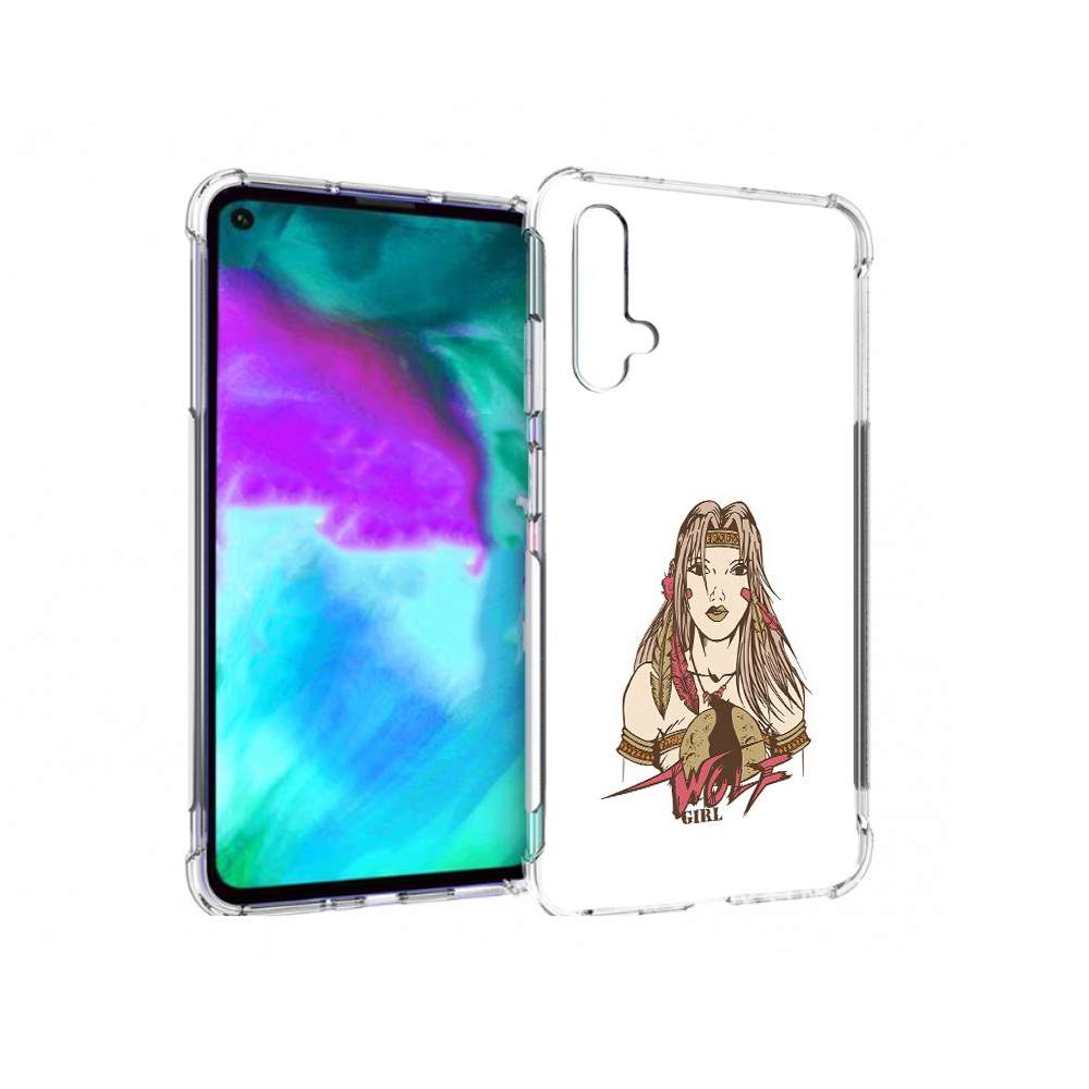 

Чехол бампер MyPads девушка волк для Huawei nova 5T противоударный, Прозрачный, Tocco