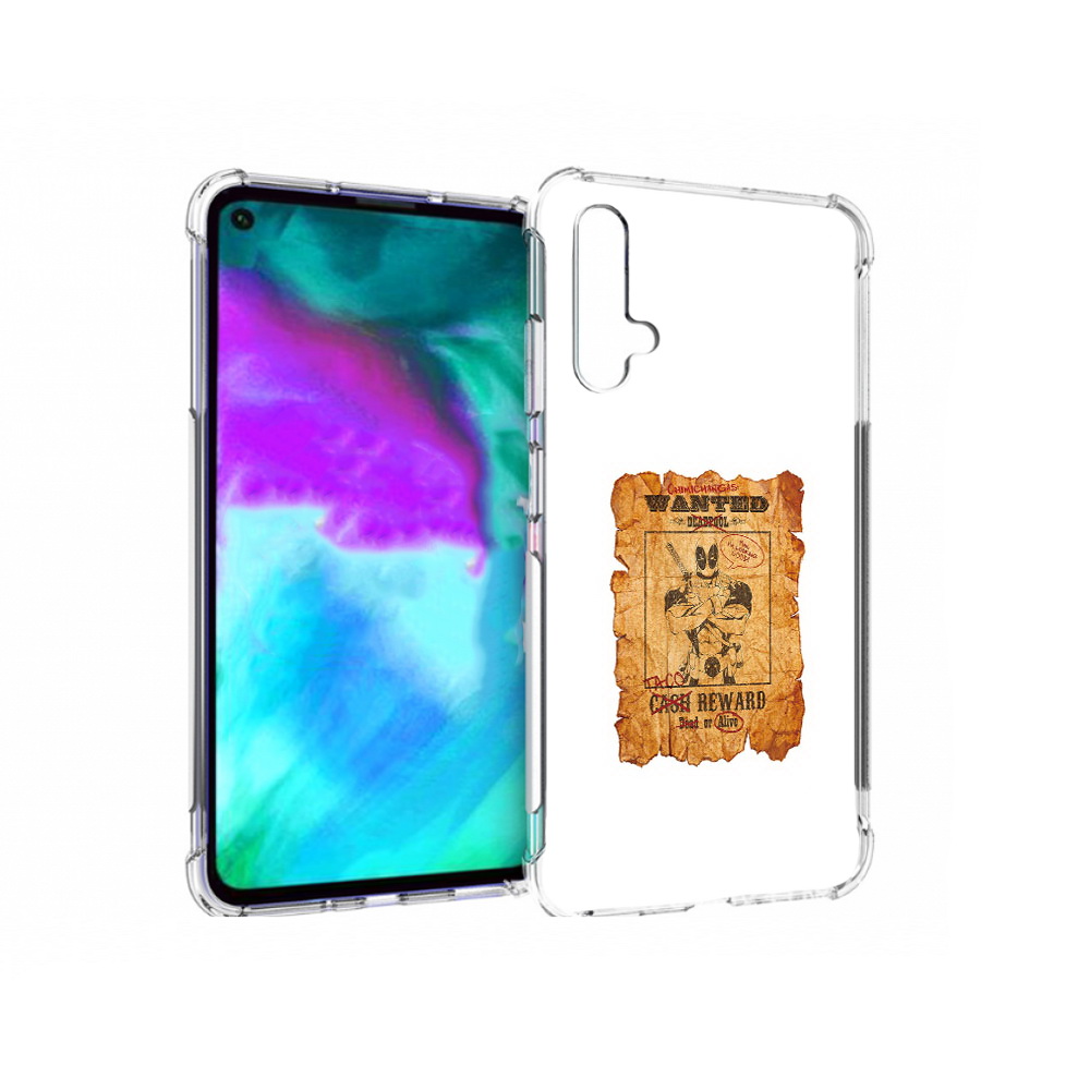 

Чехол бампер MyPads дедпул для Huawei nova 5T противоударный, Прозрачный, Tocco