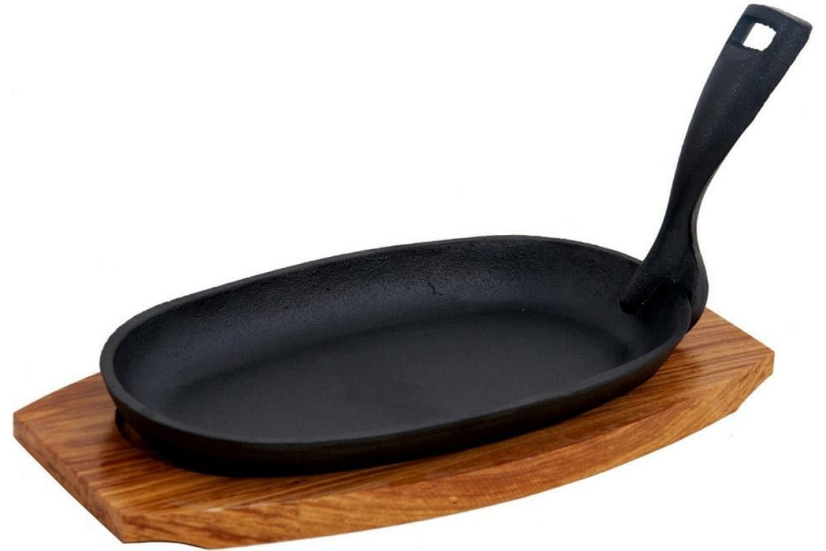 Сковорода ТМ My Real Iron Cook чугун съемная ручка овал MC2225