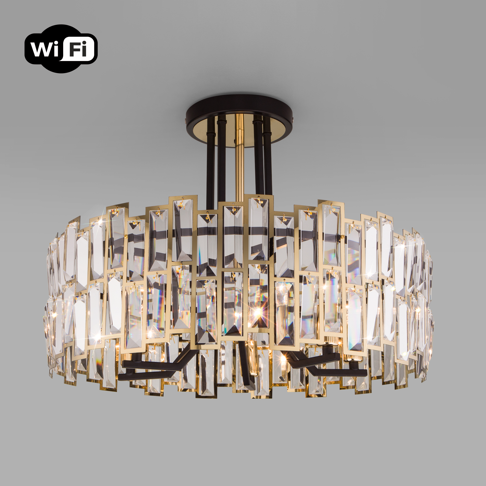 фото Потолочная люстра с управлением по wi-fi bogate's 339/5 strotskis smart (313/5)
