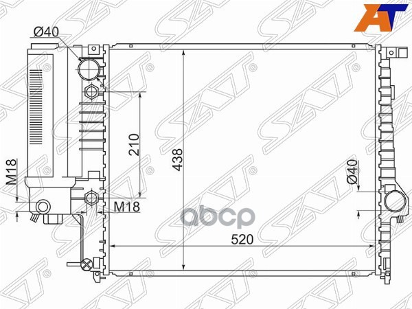 

SAT Радиатор BMW 5-SERIES E34 1.8/2.0/2.5 88-96