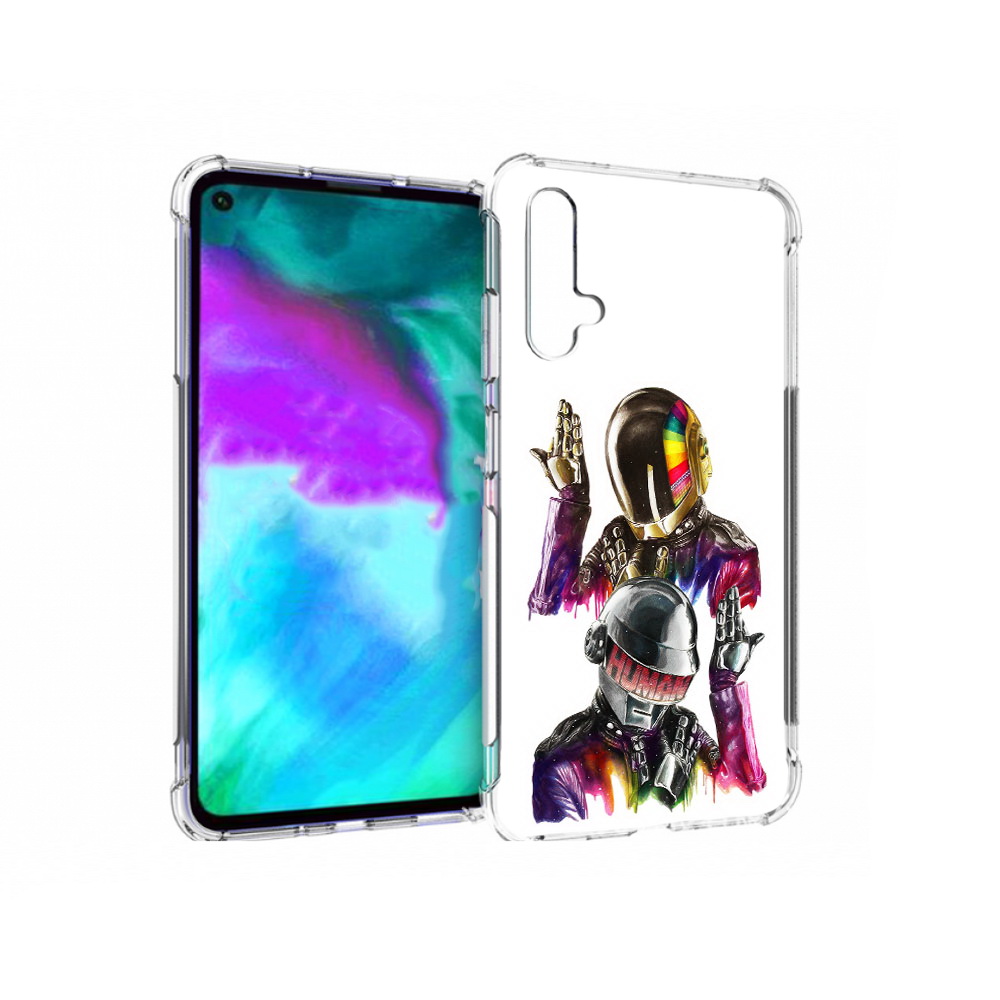 

Чехол бампер MyPads диско космонавты для Huawei nova 5T противоу, Прозрачный, Tocco