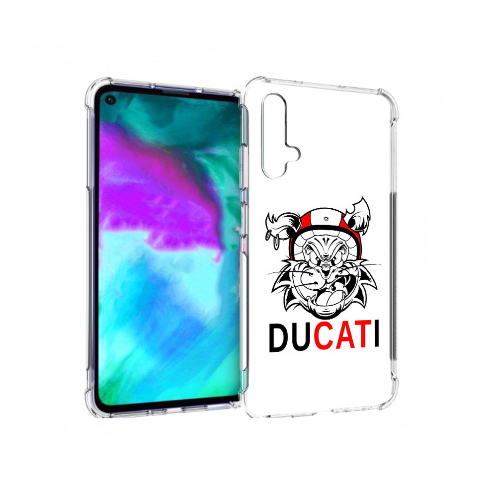 

Чехол бампер MyPads дукати для Huawei nova 5T противоударный, Прозрачный, Tocco