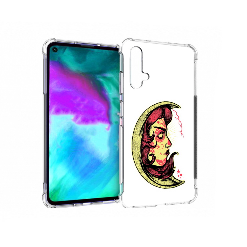 

Чехол бампер MyPads желтый полумесяц с лицом девушки для Huawei, Прозрачный, Tocco