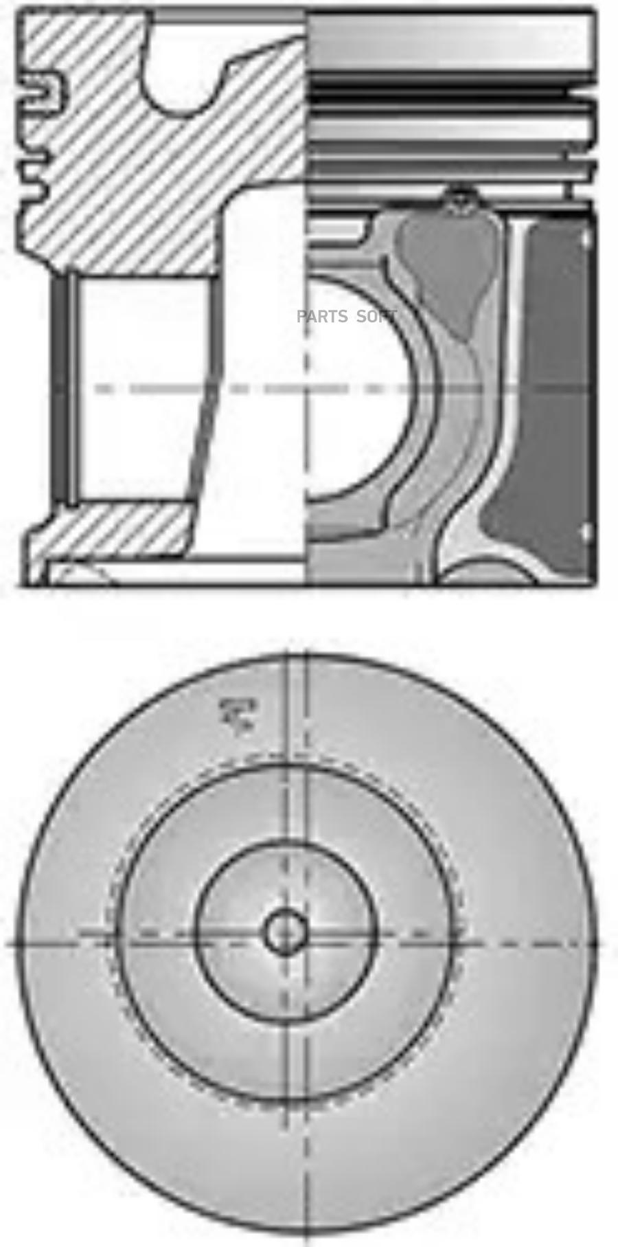 

Поршень KOLBENSCHMIDT 41506600 D108 R6 Deutz Bf6m1013