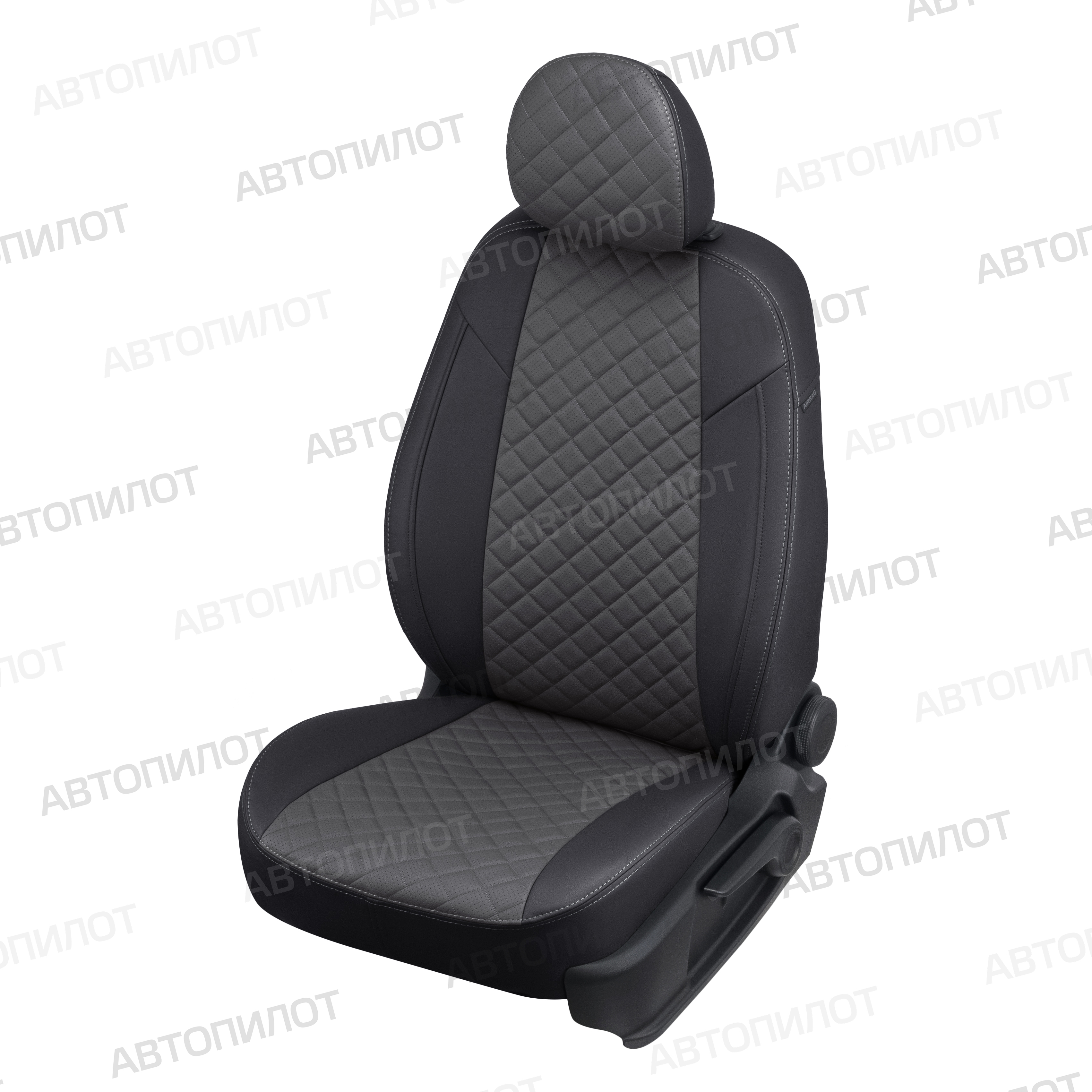 

Комплект чехлов FAW Bestune B70 III с 20г. - Ромб Черный + Темно-серый, Черный;серый