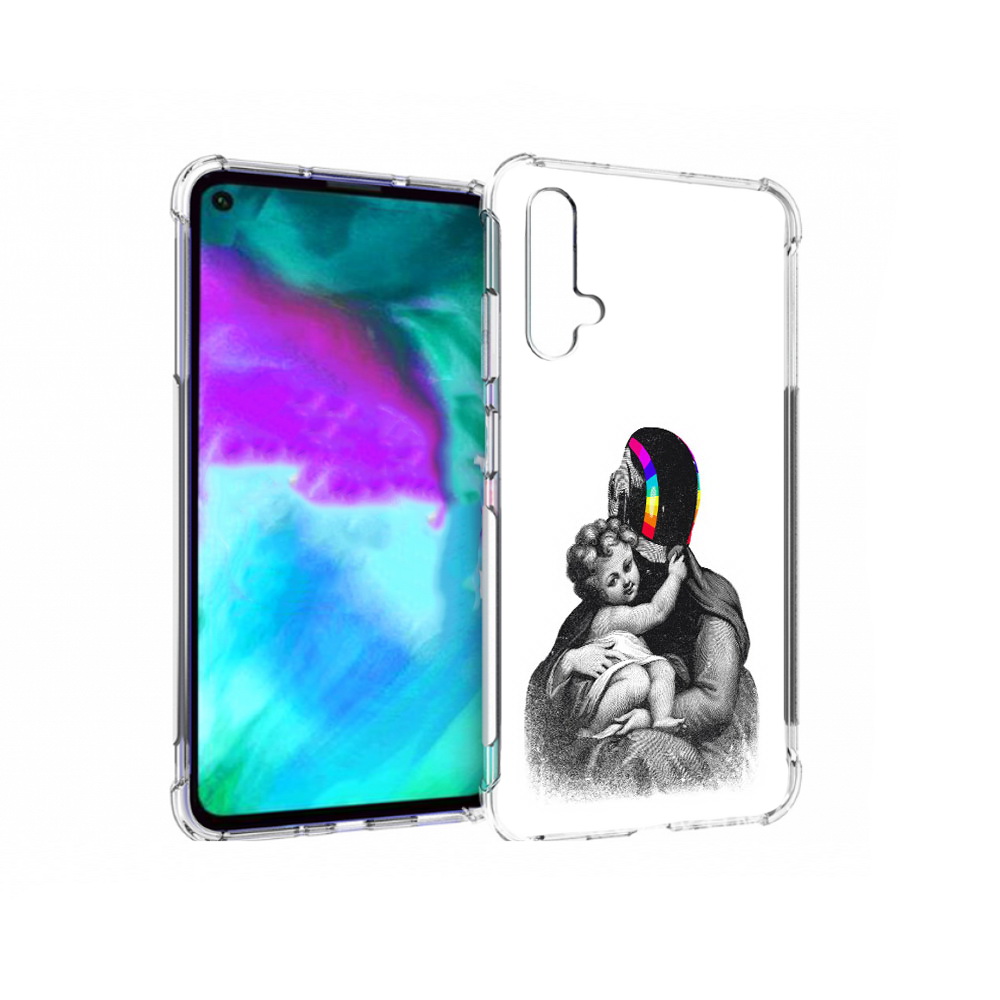 

Чехол бампер MyPads защитник в шлеме для Huawei nova 5T противоу, Прозрачный, Tocco