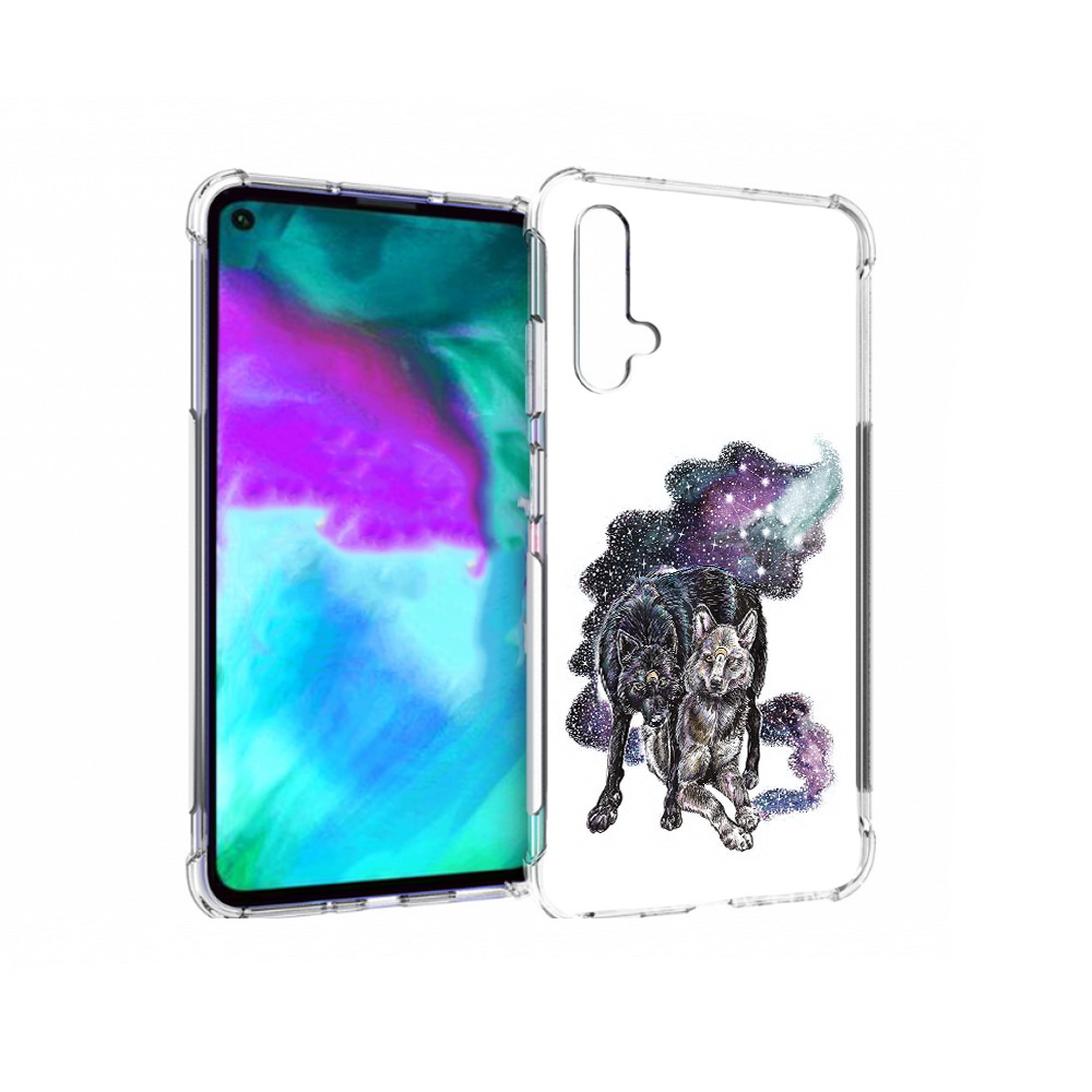 

Чехол бампер MyPads звездные волки для Huawei nova 5T противоуда, Прозрачный, Tocco