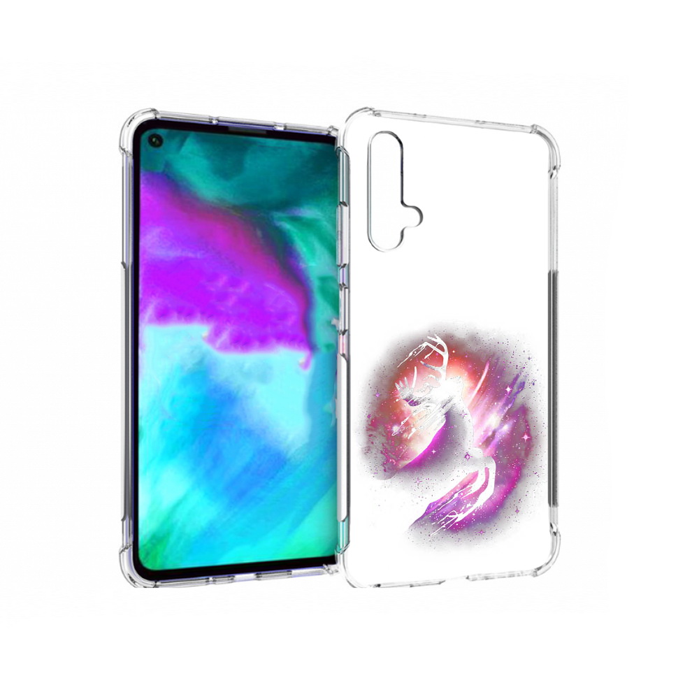 

Чехол бампер MyPads звездный олень для Huawei nova 5T противоуда, Прозрачный, Tocco