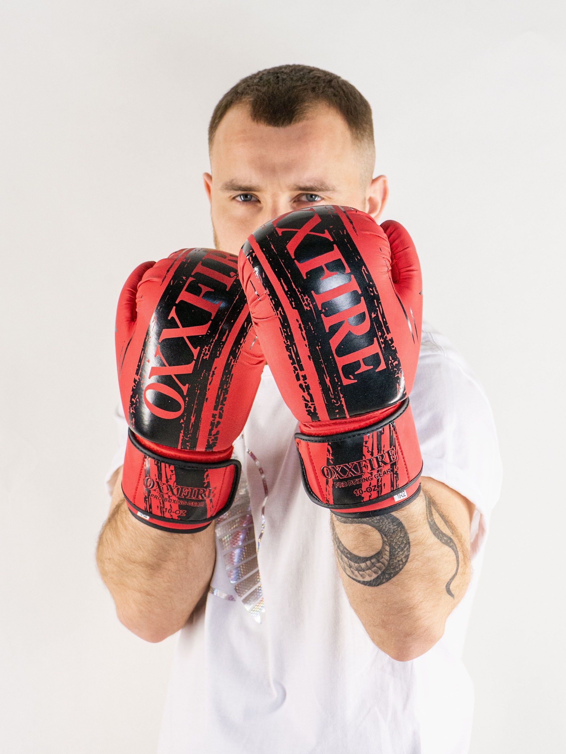 Боксерские перчатки OXXFIRE COMFORT, PVC красные 12oz