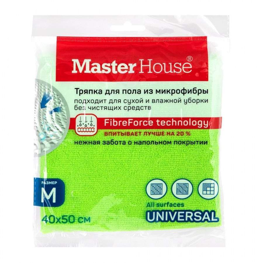 

Тряпка для мытья пола Master House, 40x50 см, микрофибра, арт. 566081, 5 шт., Зеленый