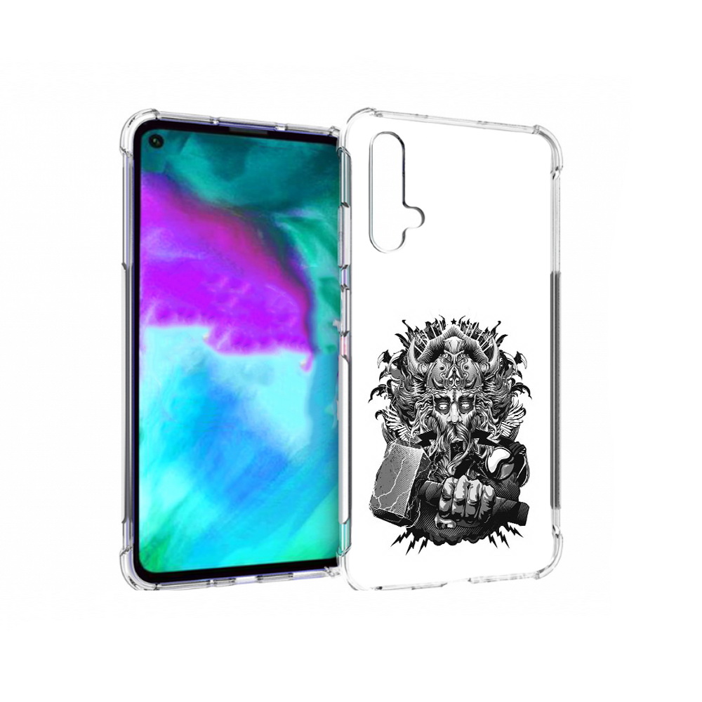 

Чехол бампер MyPads злой тор для Huawei nova 5T противоударный, Прозрачный, Tocco