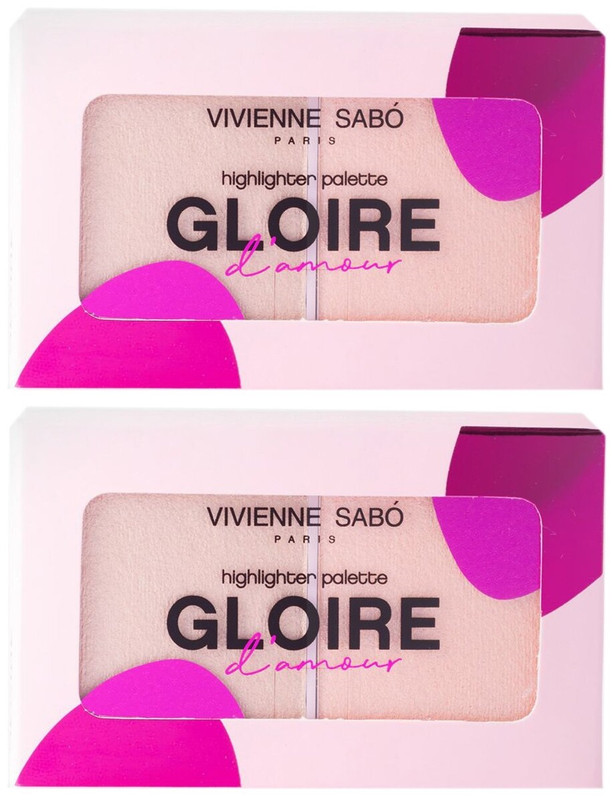 Палетка Vivienne Sabo хайлайтеров Palette illuminatrice Gloire d'amour 02 6 г 2 шт