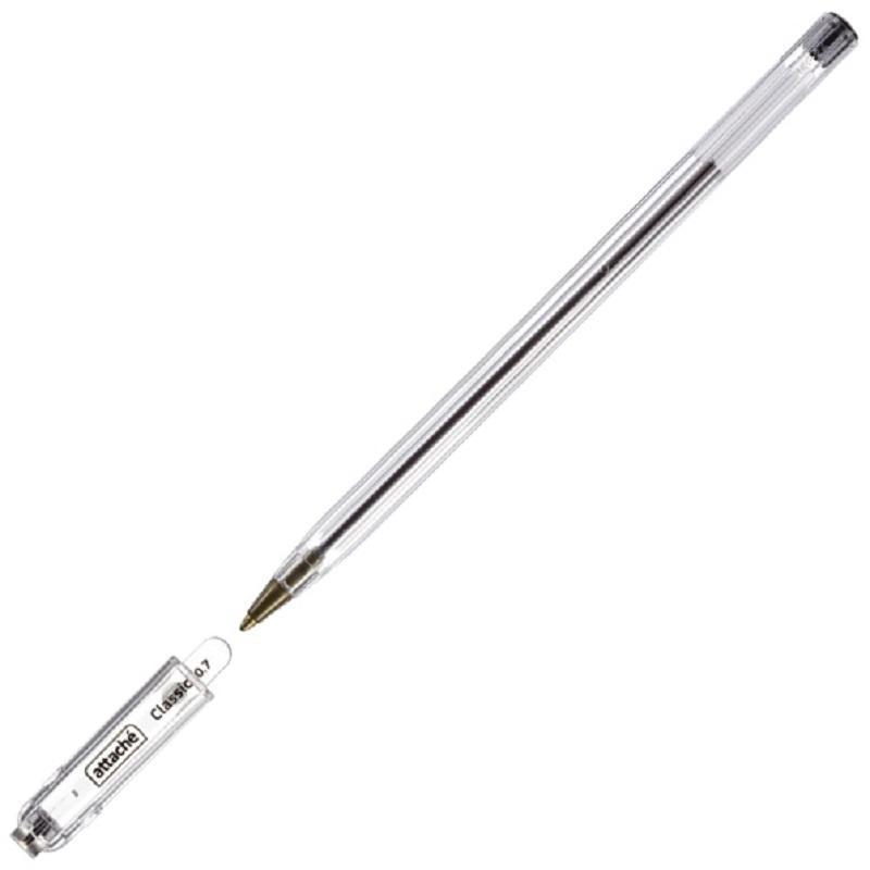 

Ручка шариковая Attache Classic 0,7мм черный ст., 50 шт.