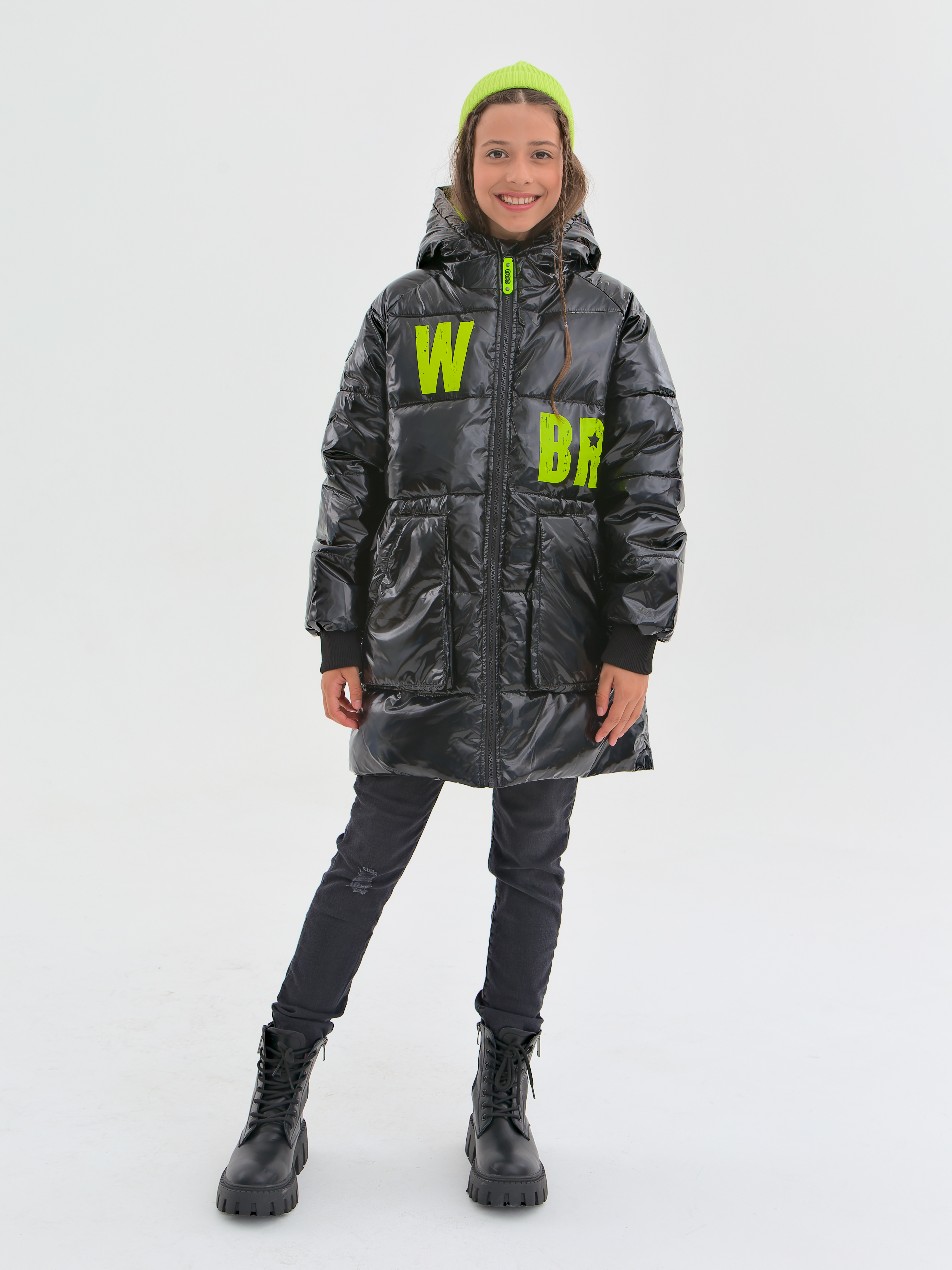 Куртка детская WBR 68-015, черный, 140