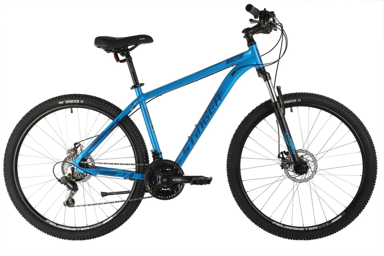 Горный велосипед Stinger Element Evo 27.5, год 2021, ростовка 16, цвет Синий
