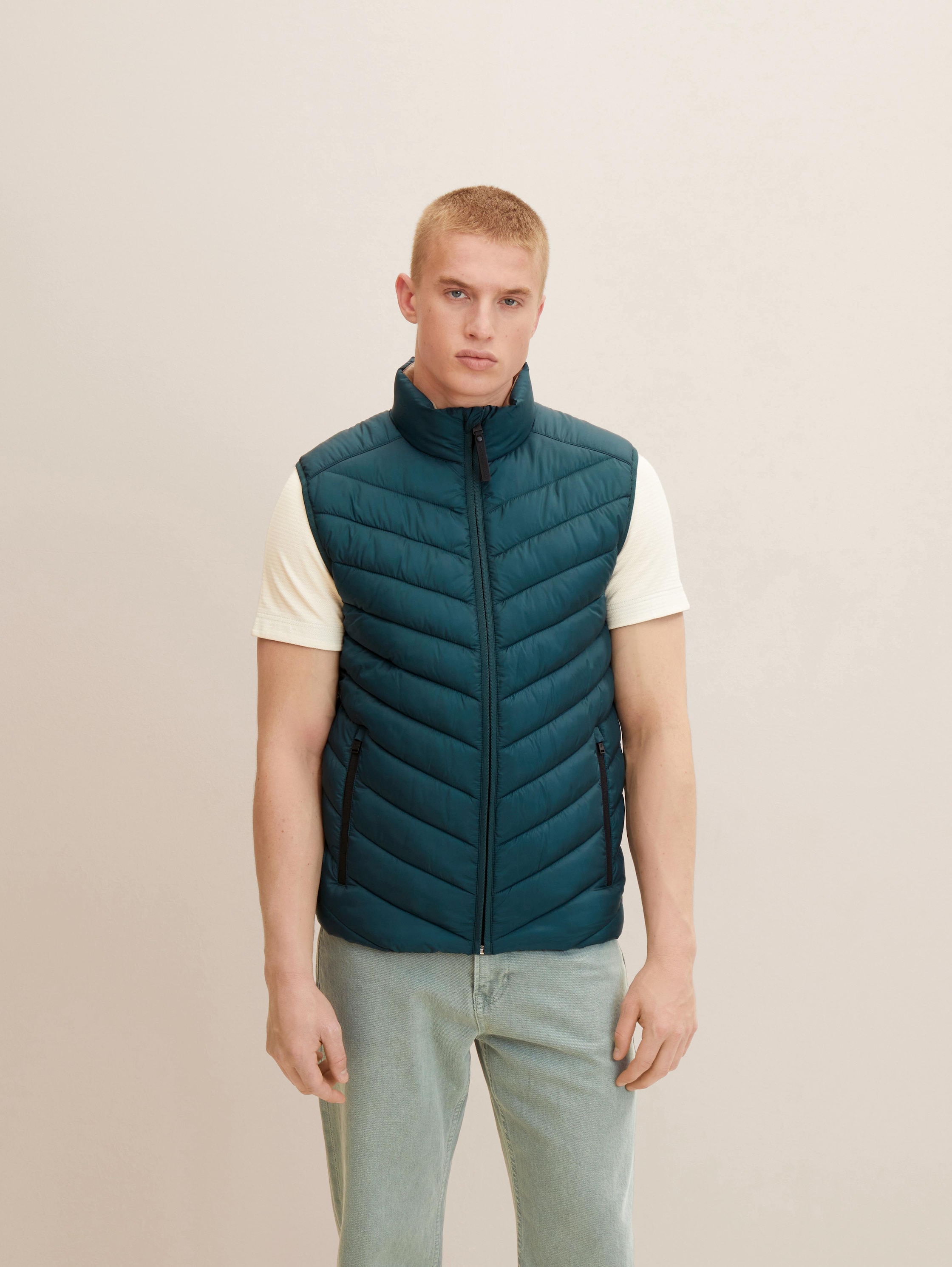 

Утепленный жилет мужской TOM TAILOR 1031473 бирюзовый M, 1031473