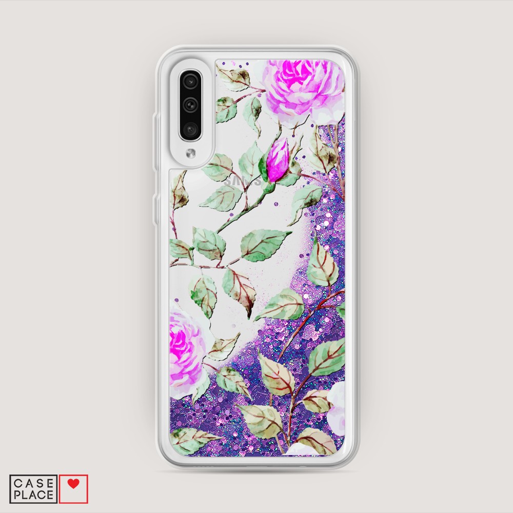 

Жидкий чехол с блестками "Цветочная фантазия 7" на Samsung Galaxy A30s, 28892-1