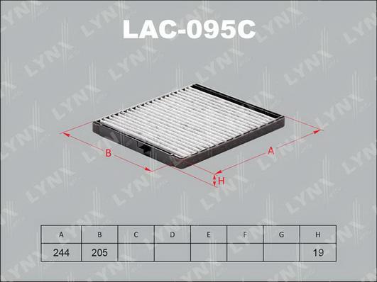 

Фильтр воздушный салона LYNXAUTO lac095c