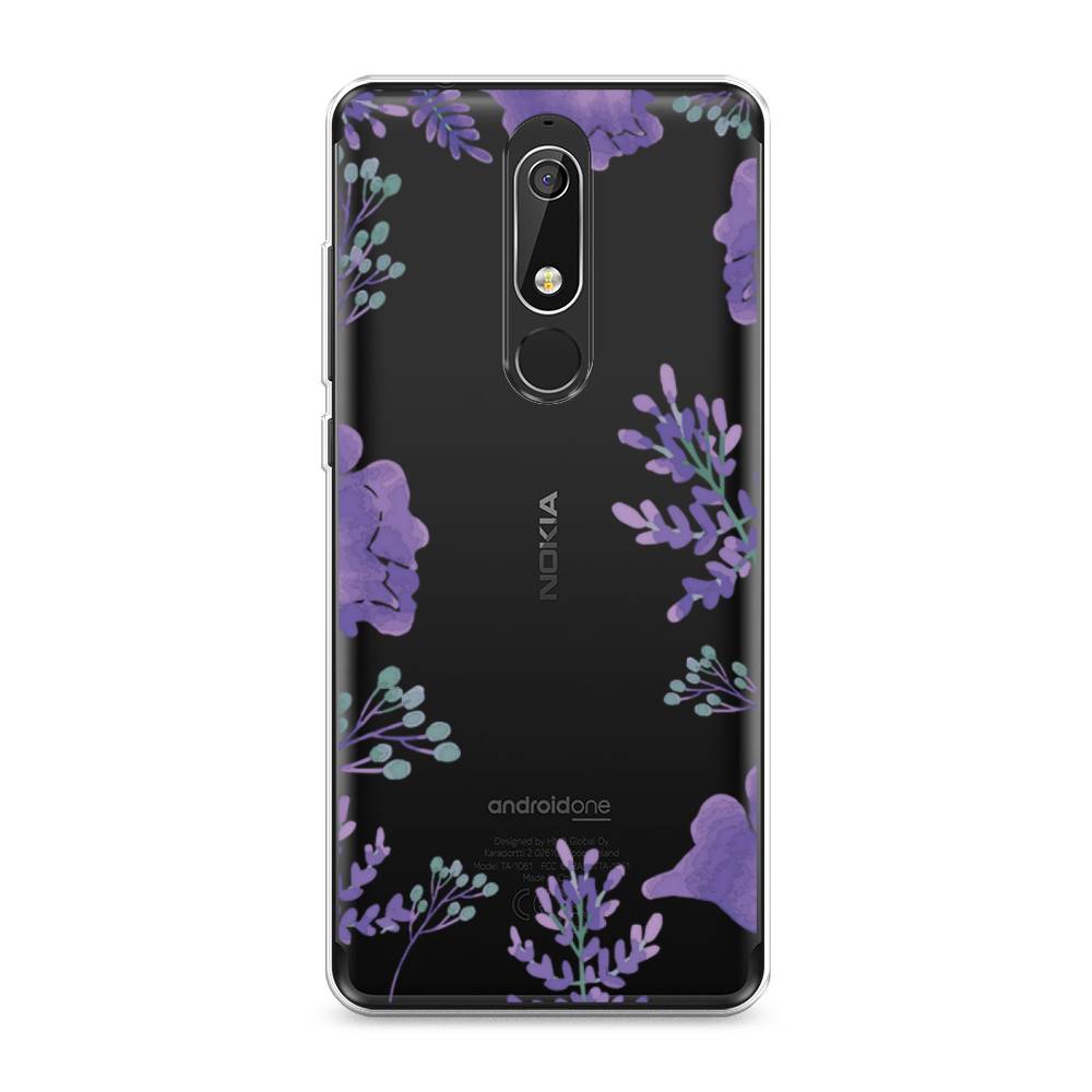 

Чехол Awog "Сиреневая цветочная рамка" для Nokia 5.1, 121750-8