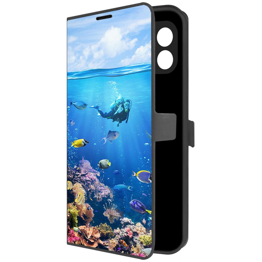 Чехол-книжка Krutoff Eco Book для Xiaomi Poco C51 Австралия, Большой Барьерный Риф