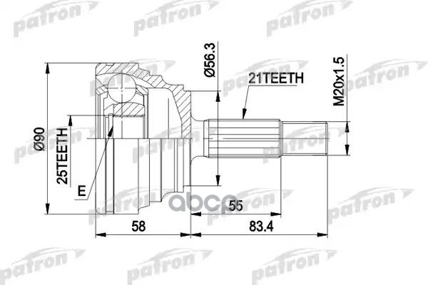 

PATRON ШРУС PATRON PCV1204