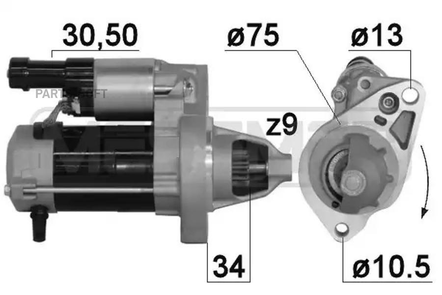 

220881_стартер 1.1Kw\ Honda Accord/C-RV/F-RV 1.8-2.0 08-13