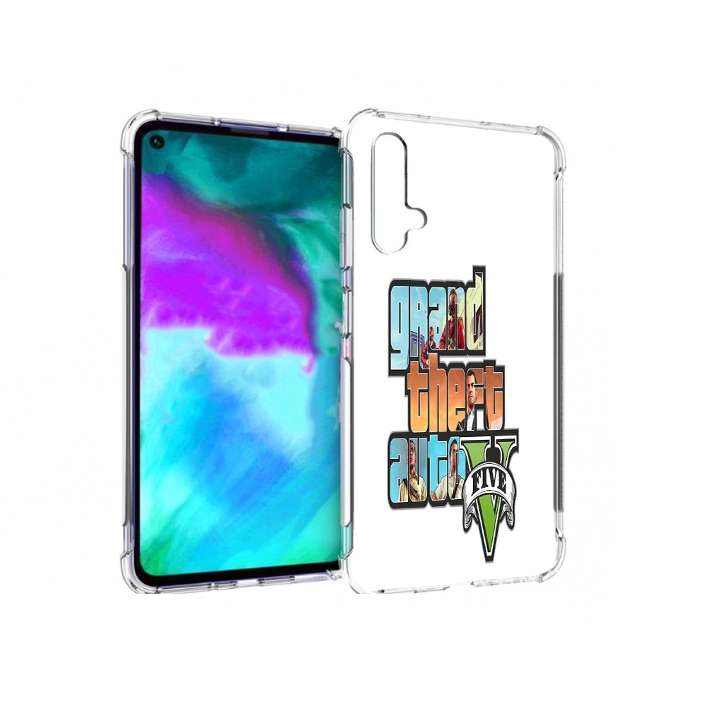 

Чехол бампер MyPads игра гта для Huawei nova 5T противоударный, Прозрачный, Tocco