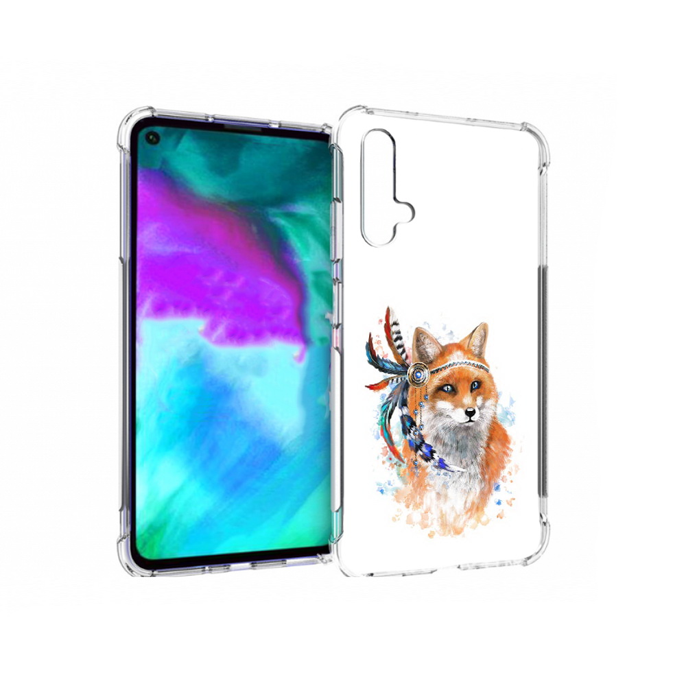 

Чехол бампер MyPads инду лиса для Huawei nova 5T противоударный, Прозрачный, Tocco