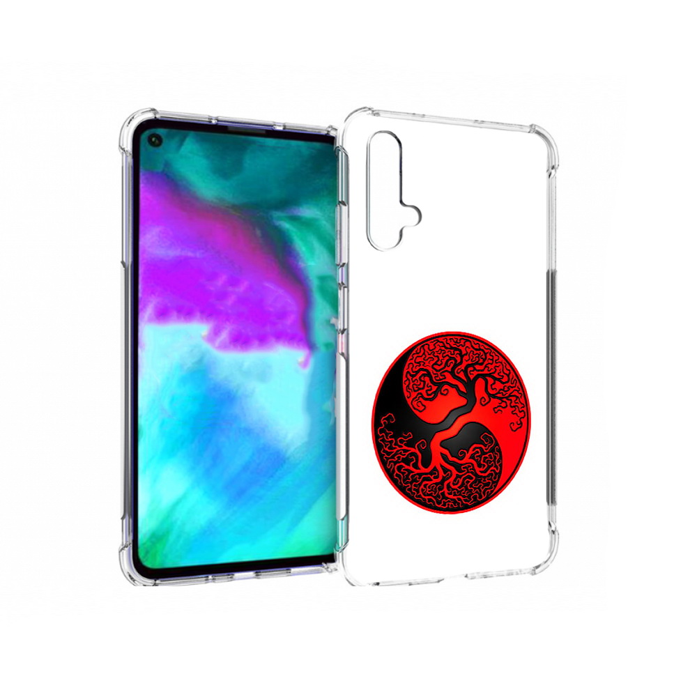 

Чехол бампер MyPads инь янь дерево для Huawei nova 5T противоуда, Прозрачный, Tocco
