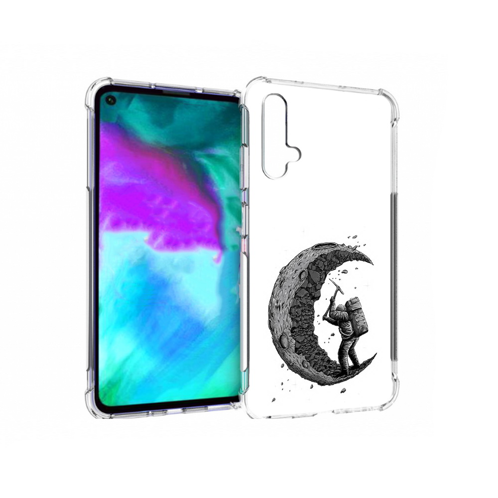 Чехол бампер MyPads камненная луна для Huawei nova 5T противоуда