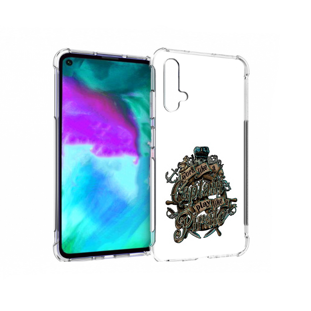 

Чехол бампер MyPads капитан пиратов для Huawei nova 5T противоуд, Прозрачный, Tocco