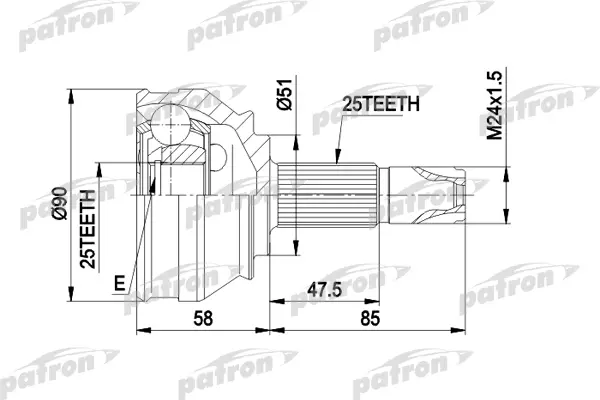 

PATRON ШРУС PATRON PCV1258